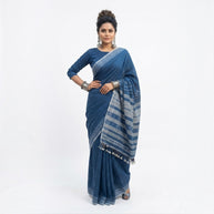 Blue Handloom Bhujodi Saree