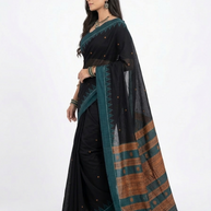 Black Kotpad Cotton Saree
