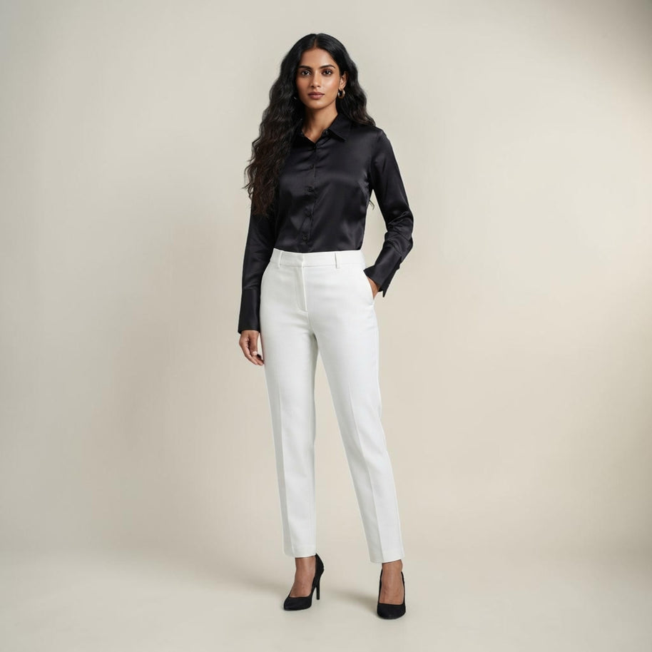 Black Mashru Silk Shirt