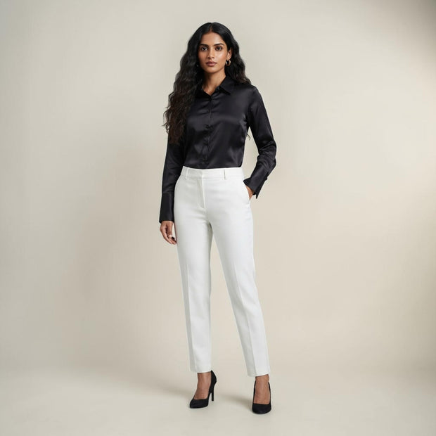 Black Mashru Silk Shirt