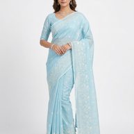 Light Blue Kota Doriya Cotton Saree
