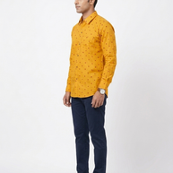 Yellow Bandhani Cotton Shirt
