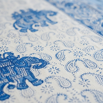 Handblock Print Cotton 6 Seater Rectangular Table Cover