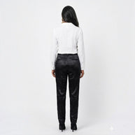Black Straight Mashru Pant