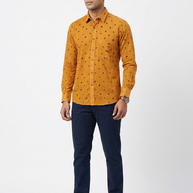 Orange Bandhani Cotton Shirt