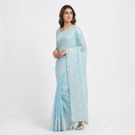 Light Blue Kota Doriya Cotton Saree