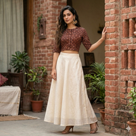 Maroon Handblock Cotton Blouse