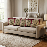 Offwhite Handblock Cotton Cushion