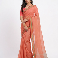 Red Stripe Cotton Saree