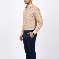 Cream Bandhani Cotton Shirt