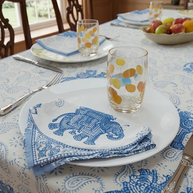 Handblock Print Cotton 6 Seater Rectangular Table Cover