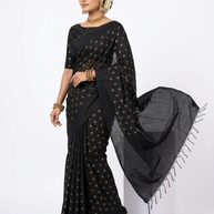 Black Golden Buti Silk Saree