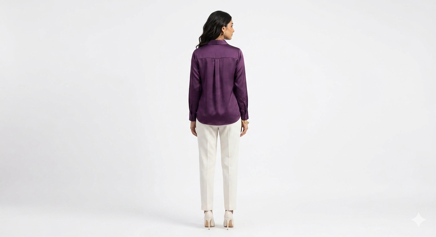 Purple Mashru Silk Shirt