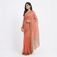 Red Stripe Cotton Saree