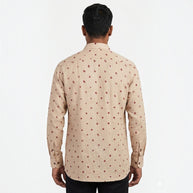 Cream Bandhani Cotton Shirt