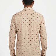 Cream Bandhani Cotton Shirt