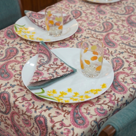 Handblock Print Cotton 6 Seater Rectangular Table Cover