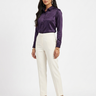 Purple Mashru Silk Shirt