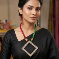 Dhokra Brass Frame Necklace