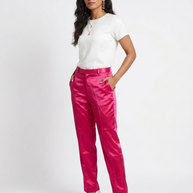 Rani Pink Straight Mashru Pant
