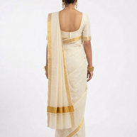 Malar Kasavu Handloom Cotton Saree