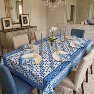 Handblock Print Cotton 6 Seater Rectangular Table Cover