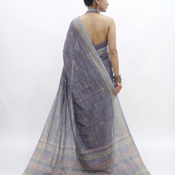 Purple Handloom Bhujodi Saree