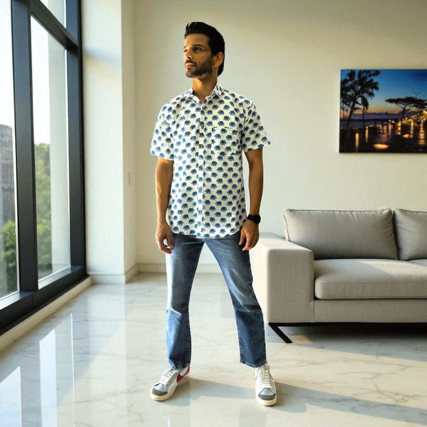 Artsy Cotton printed Mens Shirt