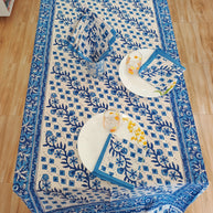 Handblock Print Cotton 6 Seater Rectangular Table Cover