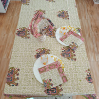 Handblock Print Cotton 8 Seater Round Table Cover