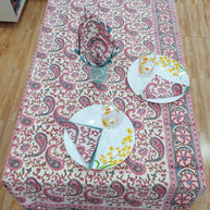 Handblock Print Cotton 6 Seater Rectangular Table Cover