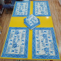 Handblock Print Dining Table Mat Set Of 6
