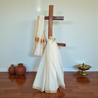 Malar Kasavu Handloom Cotton Saree