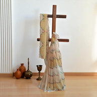 Yellow Floral Kota Cotton Saree