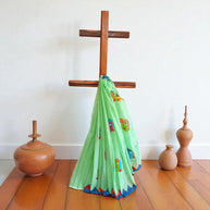 Light Green Handpainted Cotton Saree