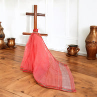 Red Stripe Cotton Saree