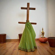 Green Stripe Cotton Saree