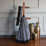 Grey Black Work Cotton Saree