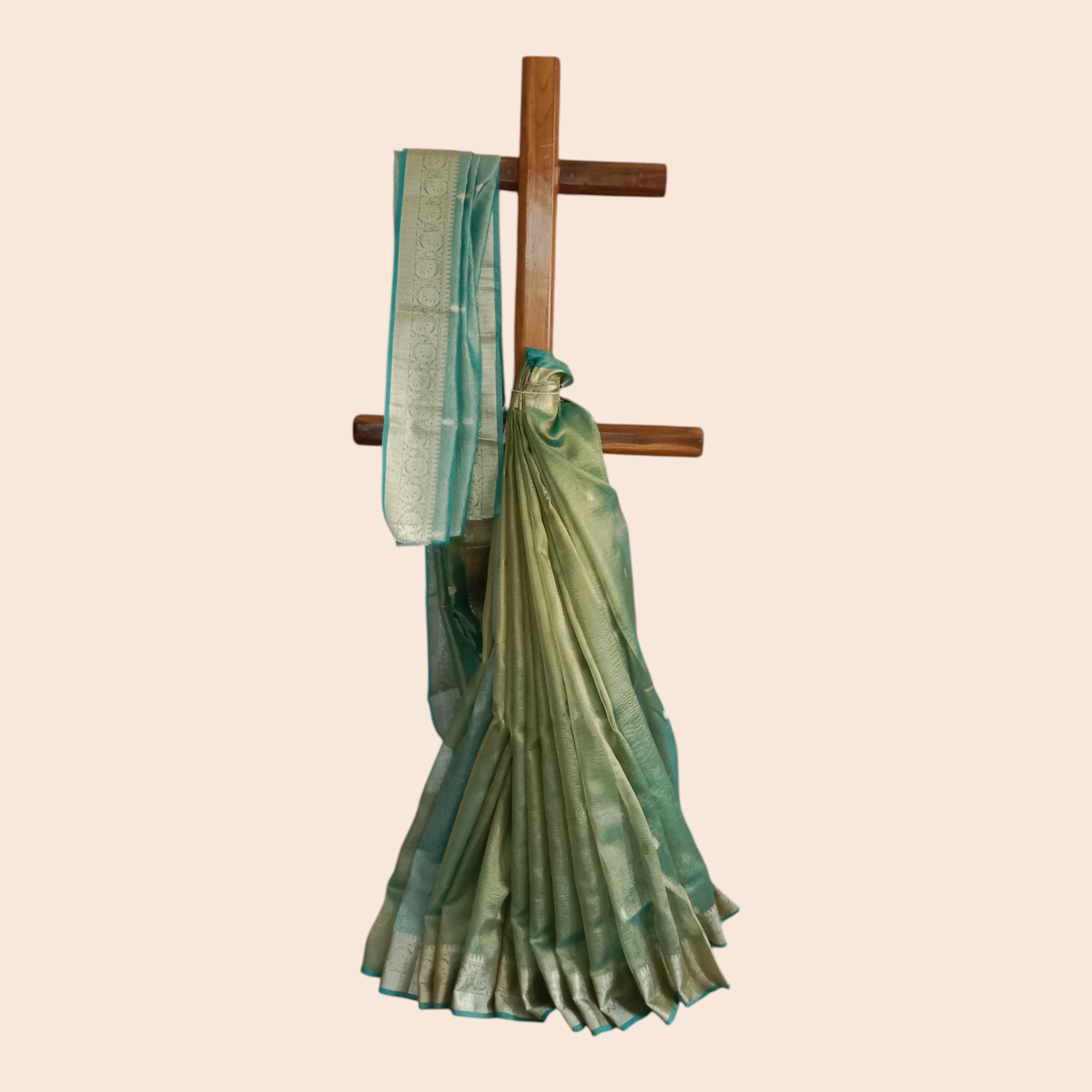 Green Zari Work Silk Georgette Saree