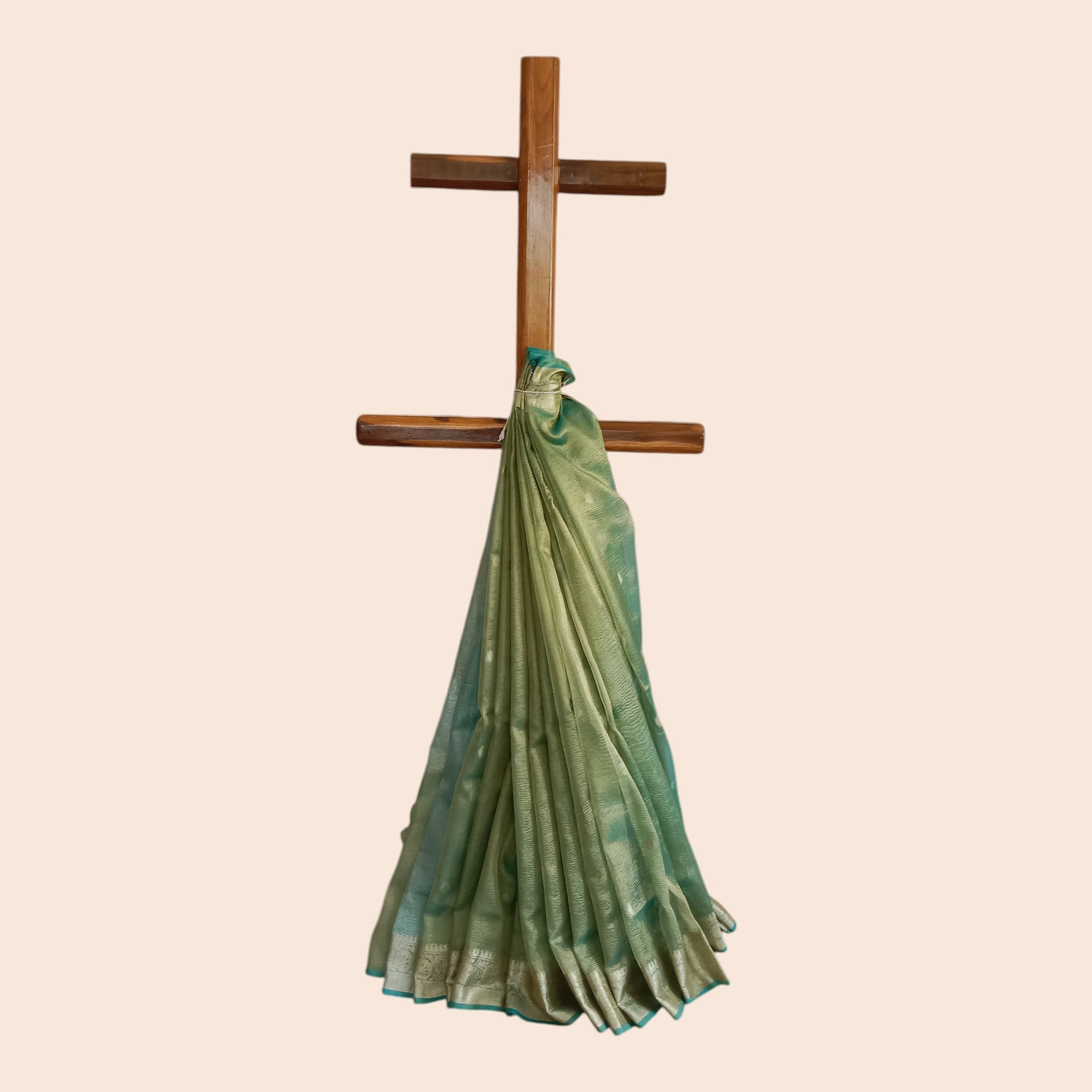 Green Zari Work Silk Georgette Saree