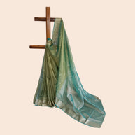 Green Zari Work Silk Georgette Saree