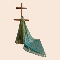 Green Zari Work Silk Georgette Saree