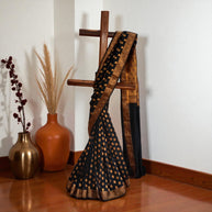 Black Buti Silk Saree