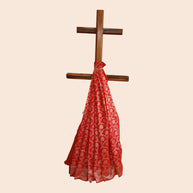 Red Golden Floral Silk Zari Saree