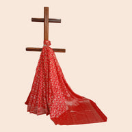Red Golden Floral Silk Zari Saree