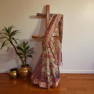 Pink Kalamkari Silk Saree