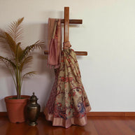 Pink Kalamkari Silk Saree