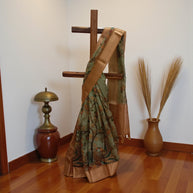 Green Kalamkari Silk Saree