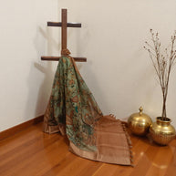 Green Kalamkari Silk Saree