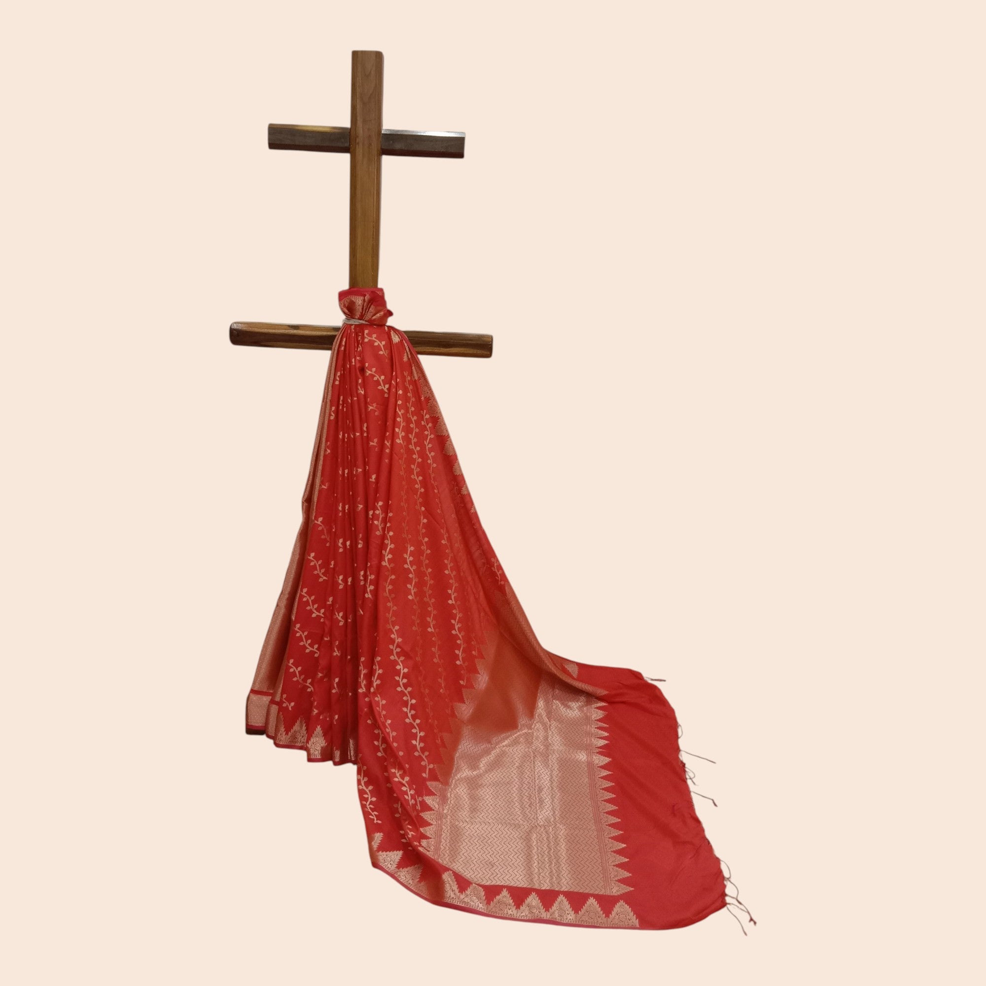 Red Golden Silk Saree